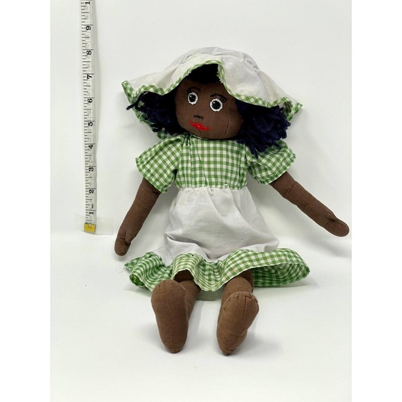 Vintage African American Rag Doll Hand Made - Picture 2 of 3